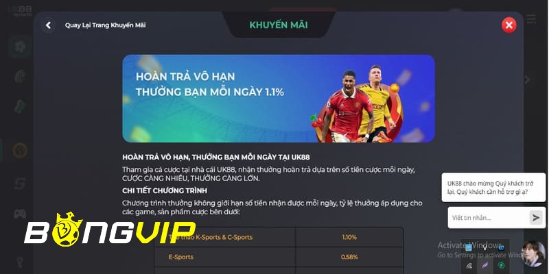 hoàn trả thể thao hoàn trả thể thao