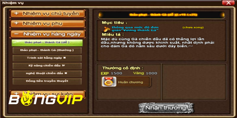 nhiệm vụ game bài nhiệm vụ game bài