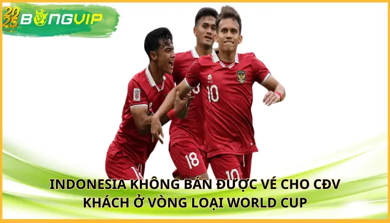 Indonesia không bán được vé cho CĐV khách ở vòng loại World Cup